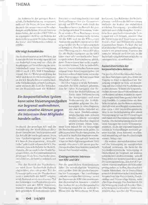 Vorschauseite 3: Reform der psychotherapeutischen Bedarfsplanung