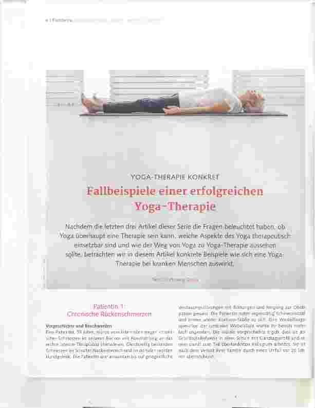 Vorschauseite 1: Fallbeispiele einer erfolgreichen Yoga-Therapie