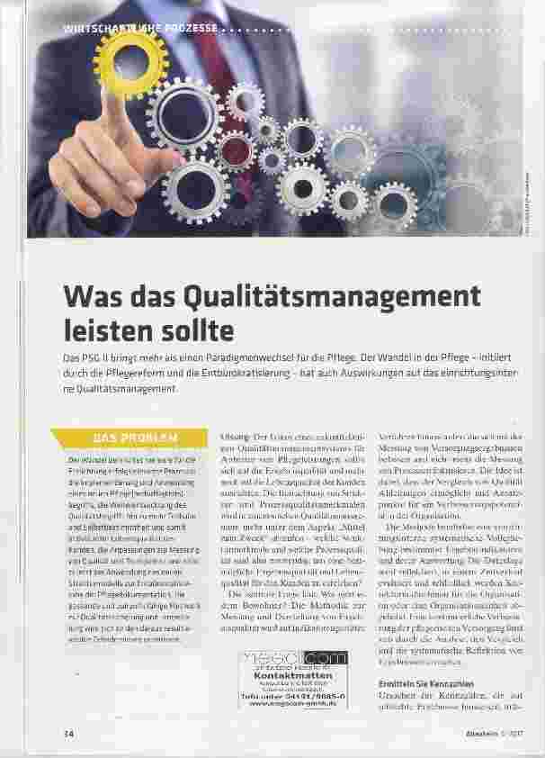 Vorschauseite 1: Was das Qualitätsmanagement leisten sollte