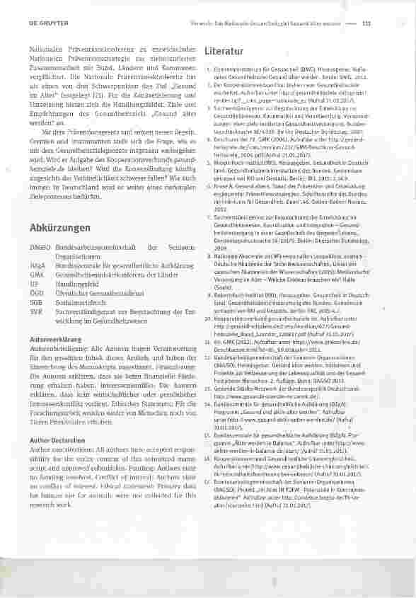 Vorschauseite 3: Das Nationale Gesundheitsziel Gesund älter werden