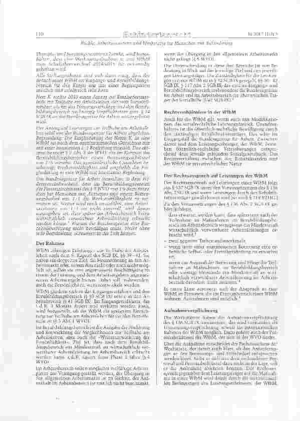 Vorschauseite 2: Arbeitsassistenz und Werkstätte für Menschen mit Behinderung