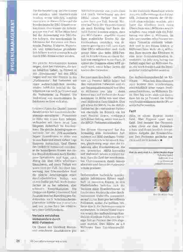 Vorschauseite 3: Hygiene schafft Kosten - Hygiene spart Kosten