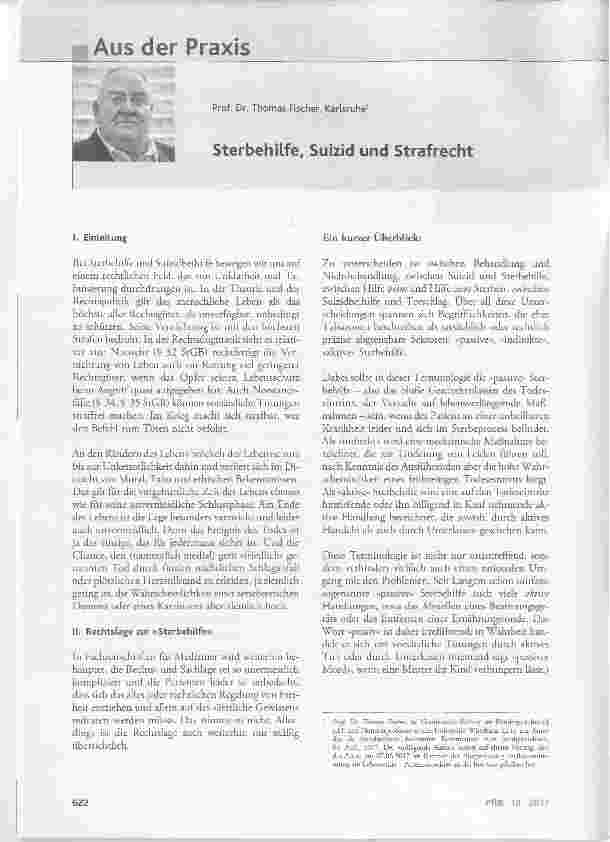 Vorschauseite 1: Sterbehilfe, Suizid und Strafrecht