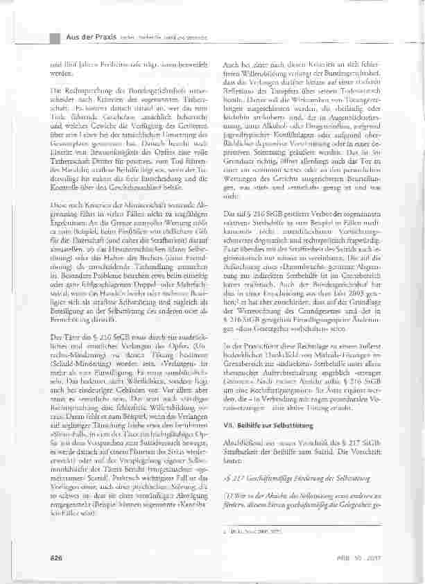 Vorschauseite 5: Sterbehilfe, Suizid und Strafrecht