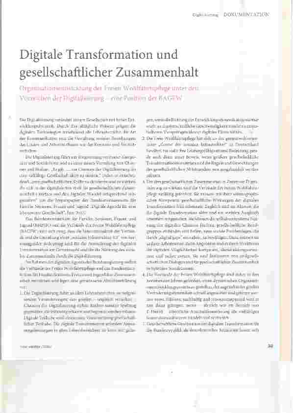 Vorschauseite 1: Digitale Transformation und gesellschaftlicher Zusammenhalt