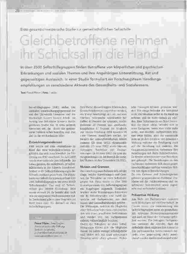 Vorschauseite 1: Gleichbetroffene nehmen ihr Schicksal in die Hand