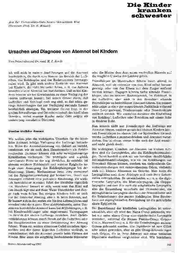 Vorschauseite 1: Ursachen und Diagnose von Atemnot bei Kindern