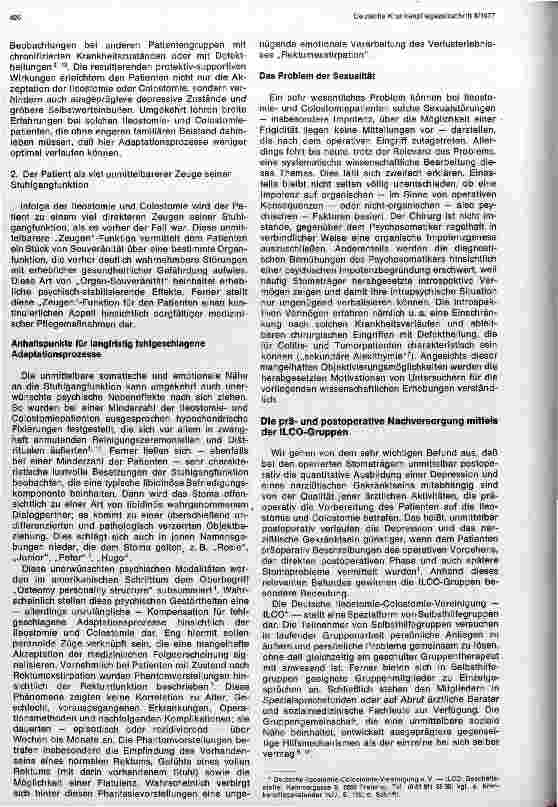 Vorschauseite 3: Psychosomatische Aspekte der Patienten mit Ileostomie und Colostomie