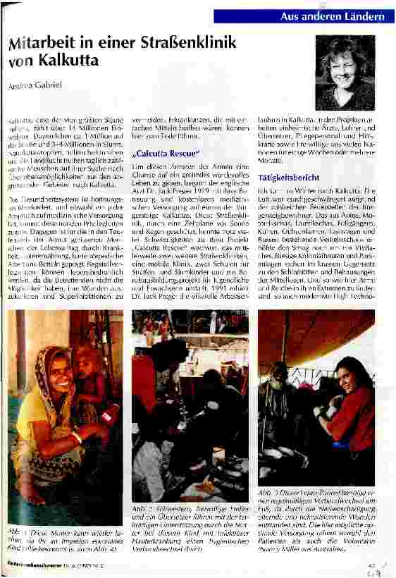 Vorschauseite 1: Mitarbeit in einer Straßenklinik von Kalkutta