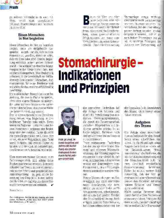 Vorschauseite 1: Stomachirurgie - Indikationen und Prinzipien