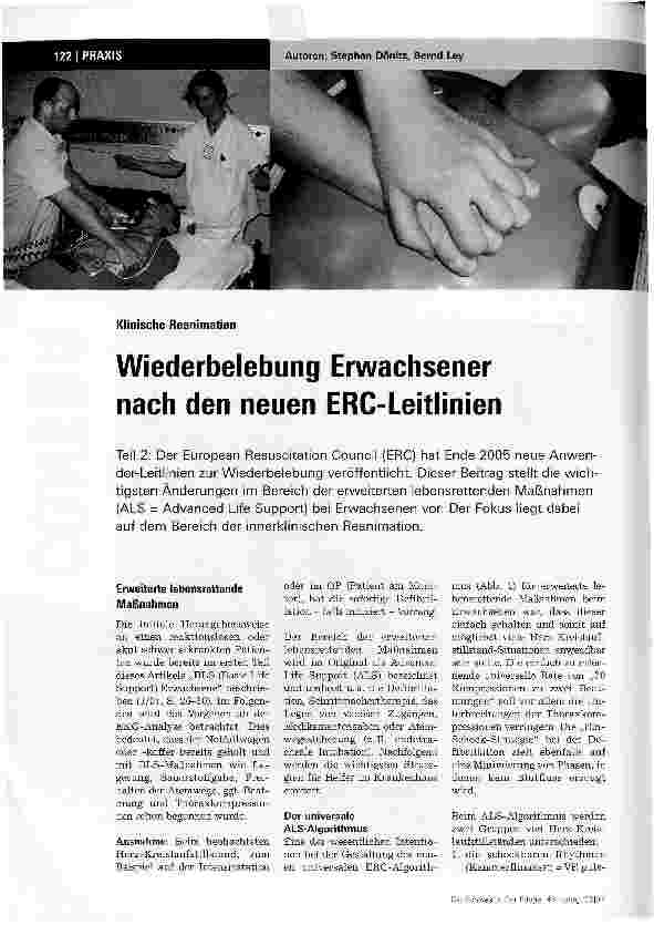 Vorschauseite 1: Wiederbelebung Erwachsener nach den neuen ERC-Leitlinien
