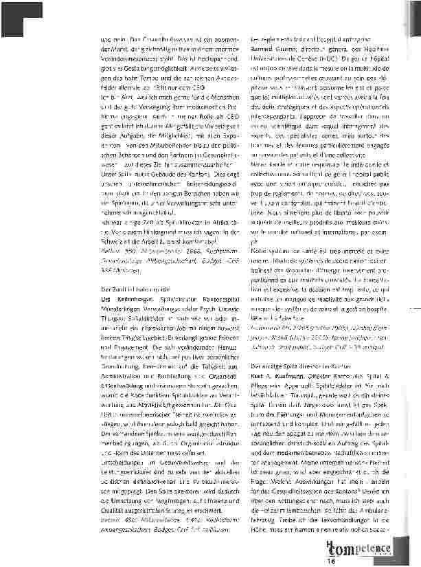 Vorschauseite 2: Gefällt Ihnen der Job als Spitaldirektor?