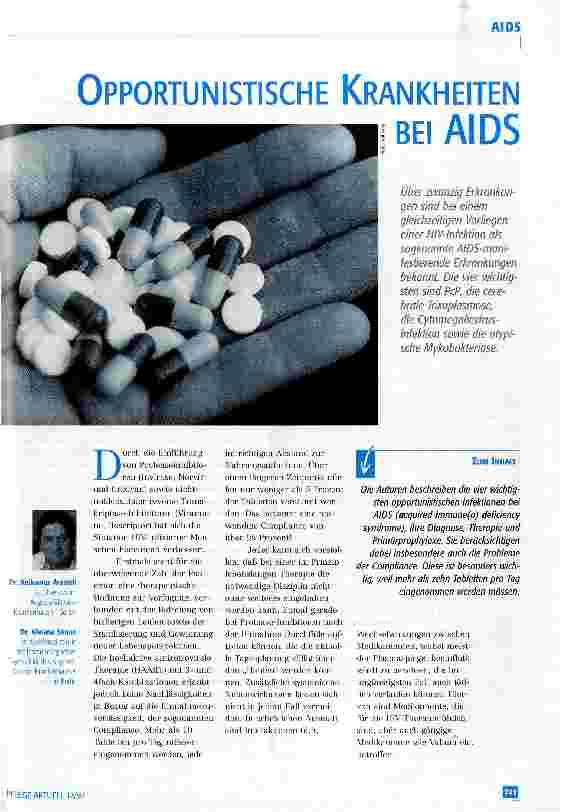 Vorschauseite 1: Opportunistische Krankheiten bei AIDS