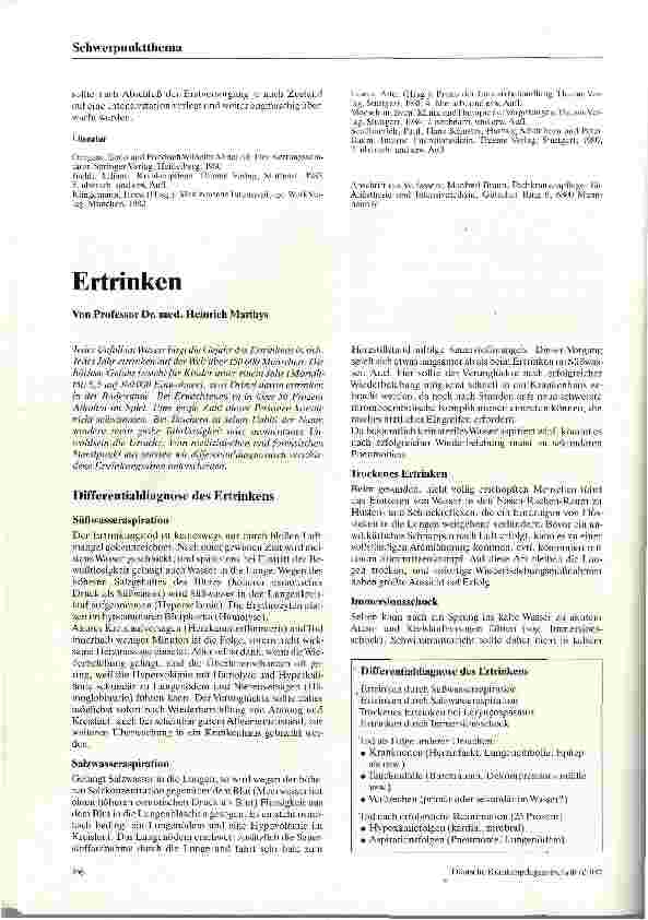 Vorschauseite 1: Ertrinken