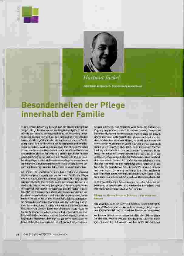 Vorschauseite 1: Besonderheiten der Pflege innerhalb der Familie