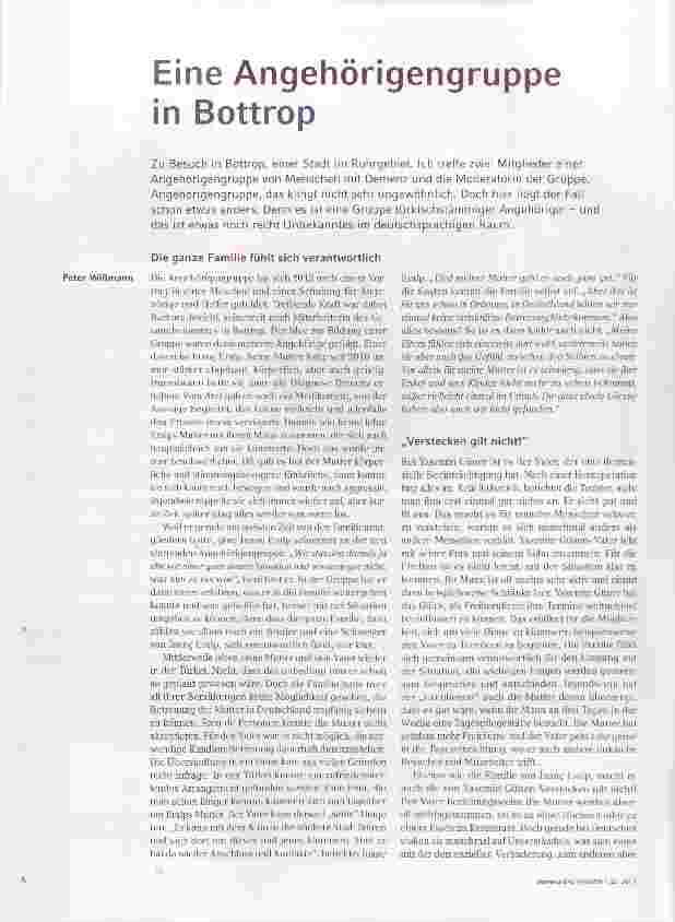 Vorschauseite 1: Eine Angehörigengruppe in Bottrop