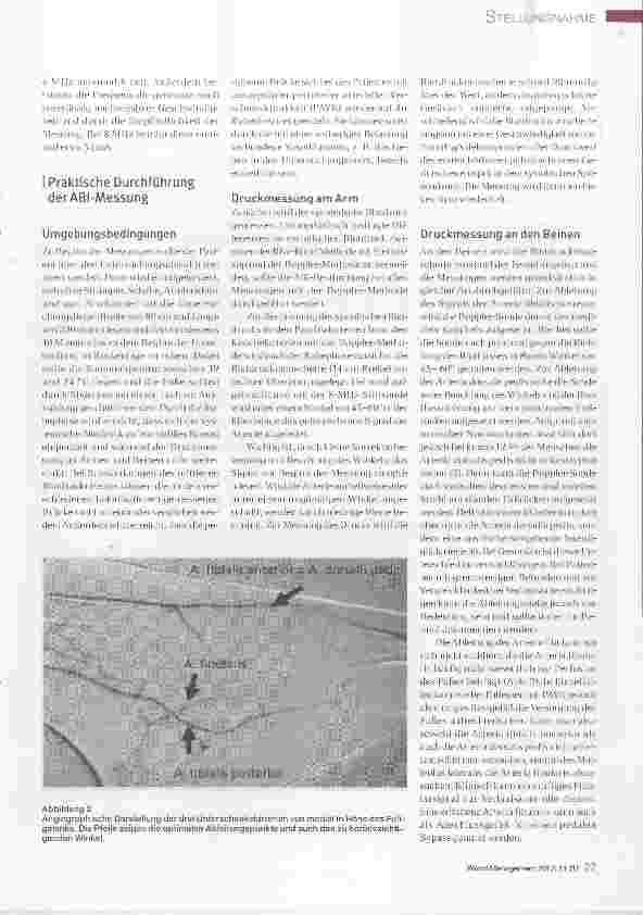Vorschauseite 2: Ankle-Brachial-Index (ABI) Köchelarteriendruckmessung