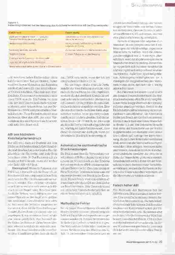 Vorschauseite 4: Ankle-Brachial-Index (ABI) Köchelarteriendruckmessung