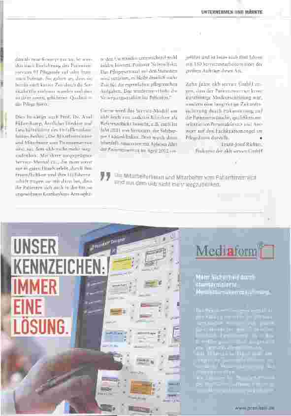 Vorschauseite 2: Zufriedene Patienten und Mitarbeiter durch Servicekräfte