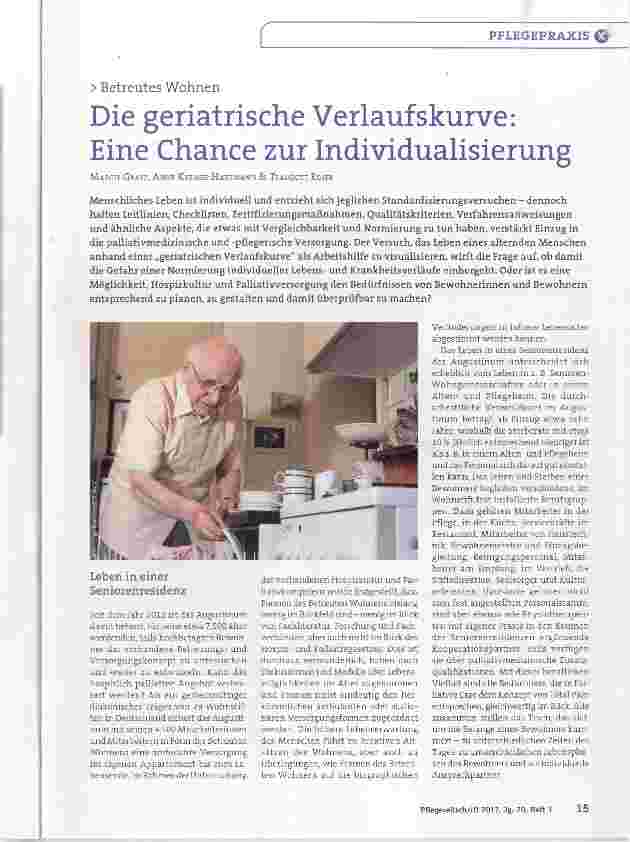 Vorschauseite 1: Die geriatrische Verlaufskurve: Eine Chance zur Individualisierung