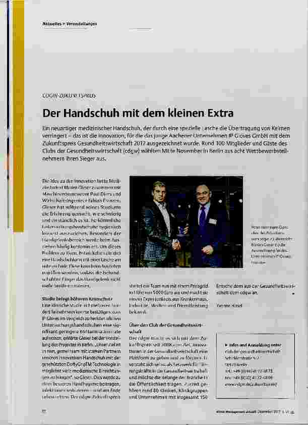 Vorschauseite 1: Der Handschuh mit dem kleinen Extra