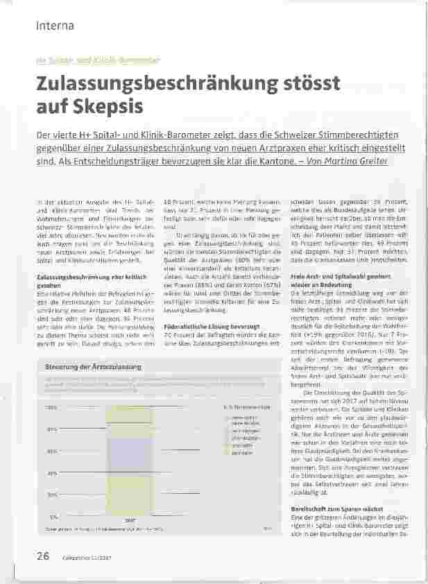 Vorschauseite 1: Zulassungsbeschränkung stösst auf Skepsis