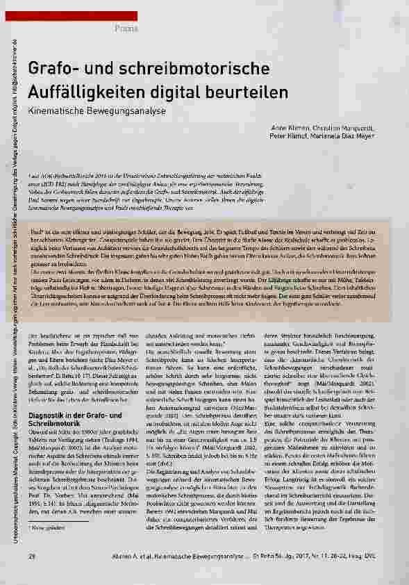 Vorschauseite 1: Gratound schreibmotorische Auffälligkeiten digital beurteilen