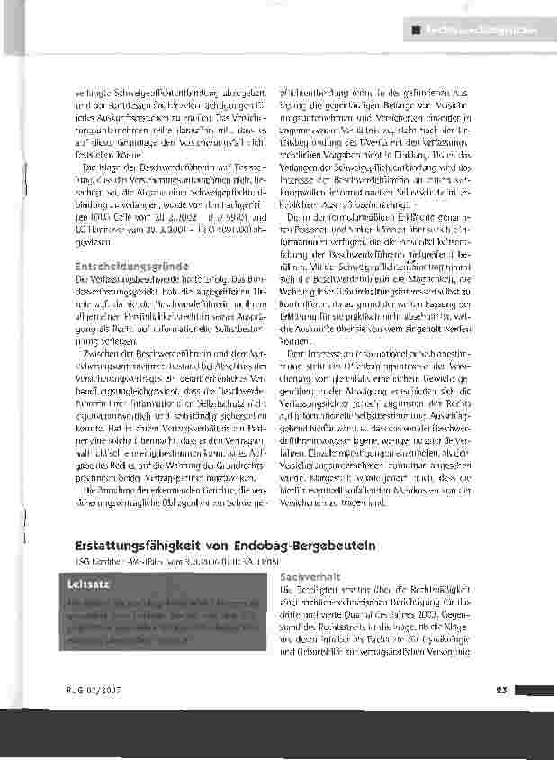 Vorschauseite 2: Entbindung von der Schweigepflicht als versicherungsvertragliche Obliegenheit