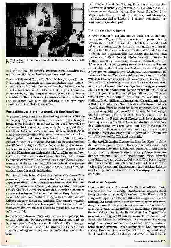 Vorschauseite 2: Allgemeine Schwesterntagung vom 7.-19. November 1966 in der Evang. Akademie Bad Boll