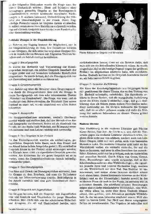 Vorschauseite 3: Allgemeine Schwesterntagung vom 7.-19. November 1966 in der Evang. Akademie Bad Boll