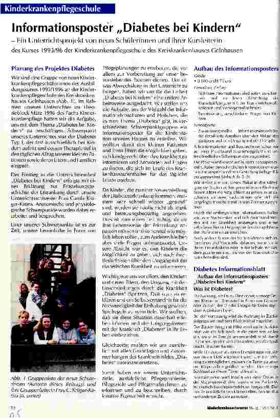 Vorschauseite 1: Informationsposter Diabetes bei Kindern