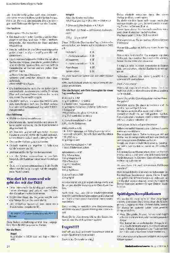 Vorschauseite 3: Informationsposter Diabetes bei Kindern