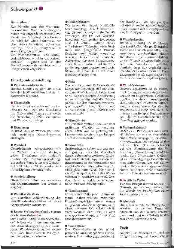 Vorschauseite 3: Wunddokumentation - ein Risikofaktor für die Pflege?