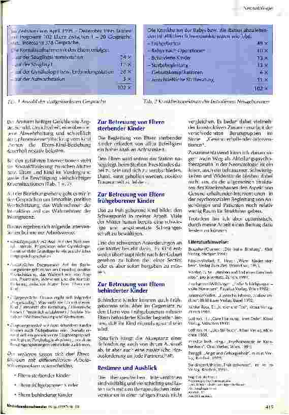 Vorschauseite 2: Psychosoziale Begleitung von Eltern in der Neonatologie - Ein Erfahrungsbericht
