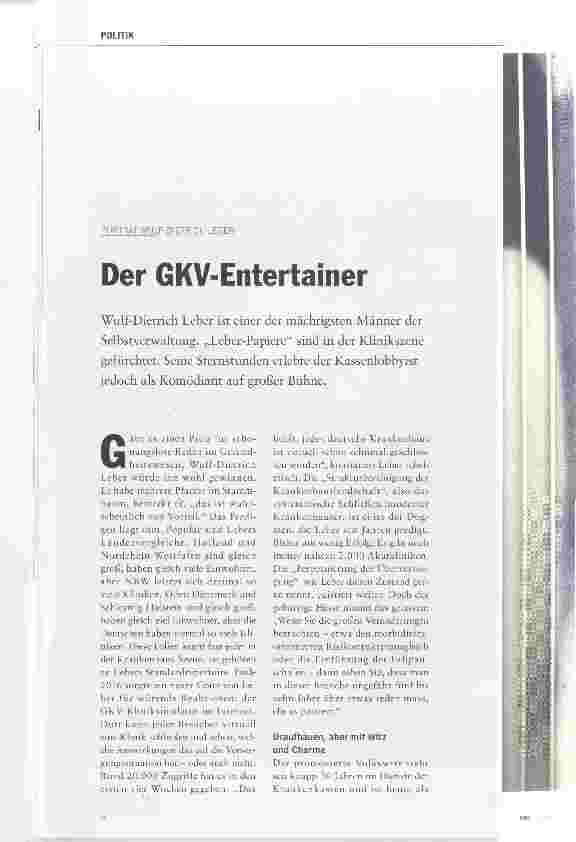 Vorschauseite 1: Der GKV-Entertainer