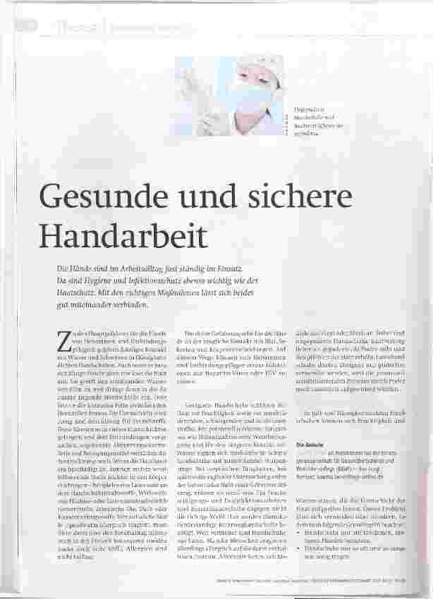 Vorschauseite 1: Gesunde und sichere Handarbeit