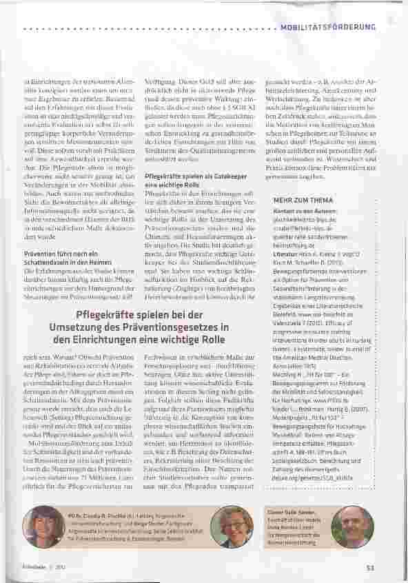 Vorschauseite 4: Für Prävention ist es nie zu spät