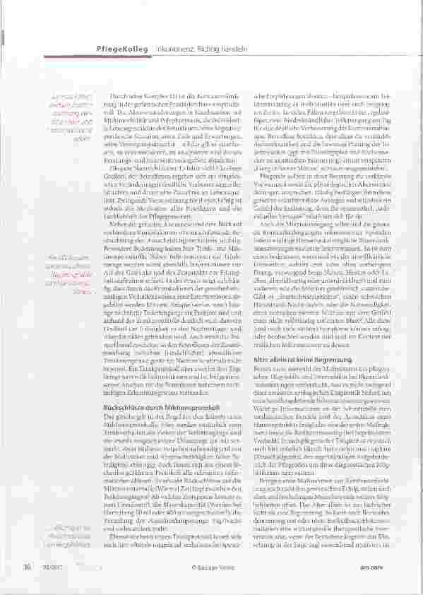 Vorschauseite 2: Altersschicksal Inkontinenz?