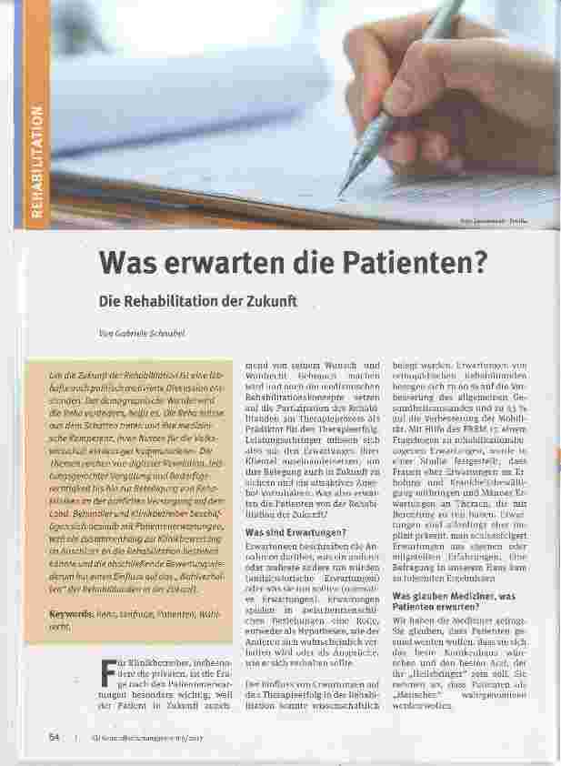 Vorschauseite 1: Was erwarten die Patienten?