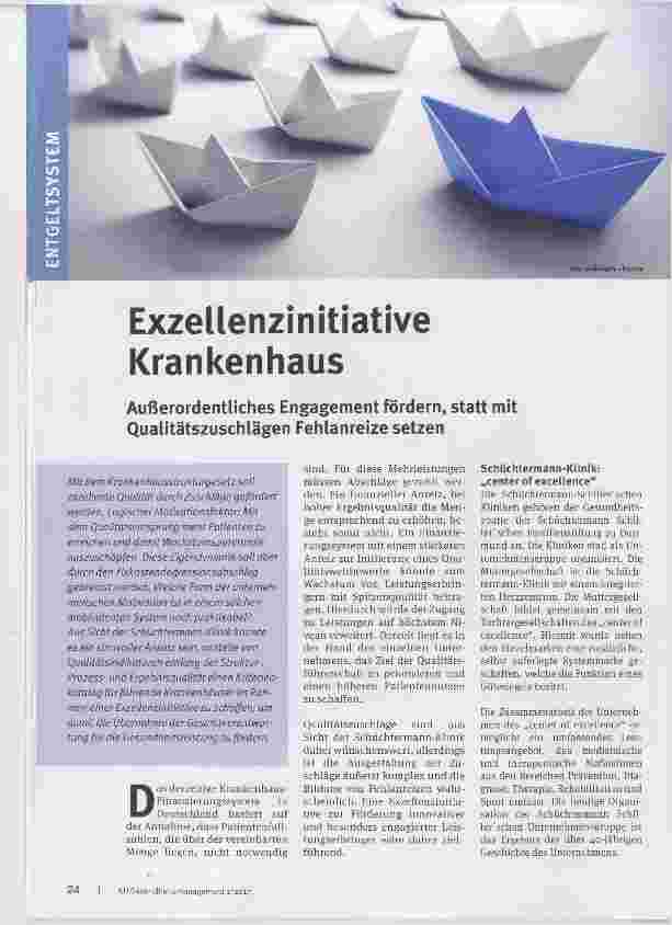 Vorschauseite 1: Exzellenzinitiative Krankenhaus