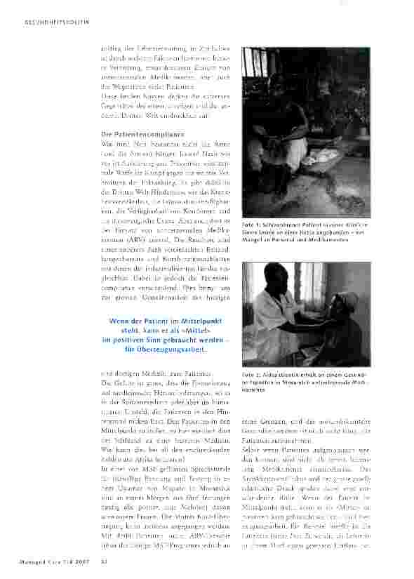 Vorschauseite 3: Unser soziales Gesundheitswesen und die Dritte Welt
