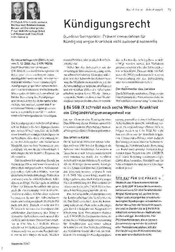 Vorschauseite 1: Kündigungsrecht
