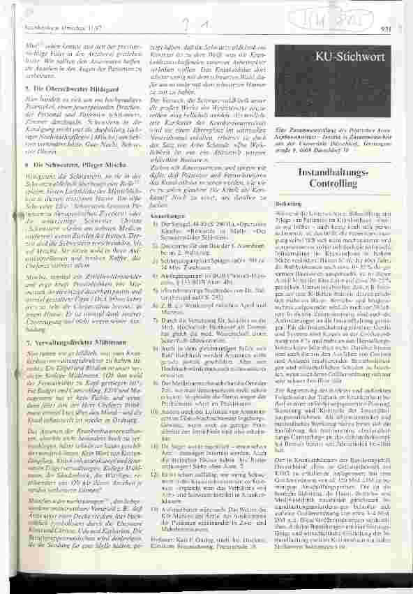 Vorschauseite 1: Instandhaltung- Controlling