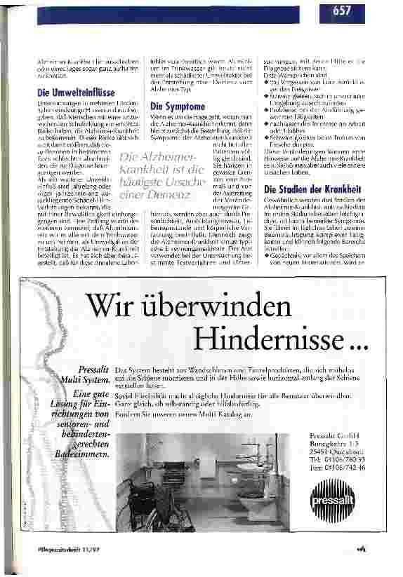 Vorschauseite 3: Die Sichtweise des Patienten ist gültig Alzheimer Gesellschaft informiert