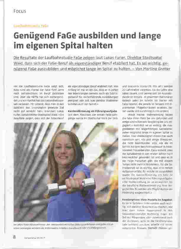 Vorschauseite 1: Genügend FaGe ausbilden und lange im eigenen Spital halten