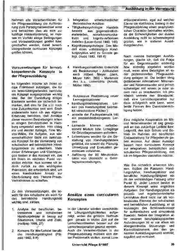 Vorschauseite 4: Vernetzung betrieblicher und schulischer Handlungsfelder