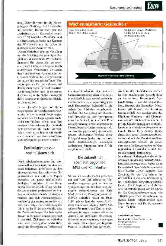 Vorschauseite 2: Gesundheitswirtschaft im Umbruch