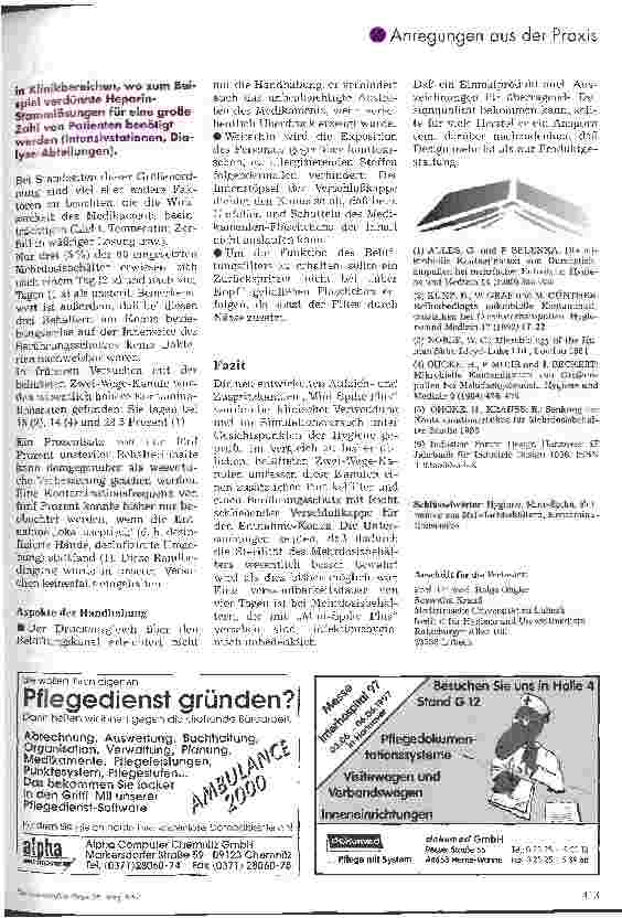 Vorschauseite 5: Senkung des Kontaminationsrisikos bei der Entnahme von Medikamenten aus Mehrdosisbehältern Der Einsatz von Mini-Spikes