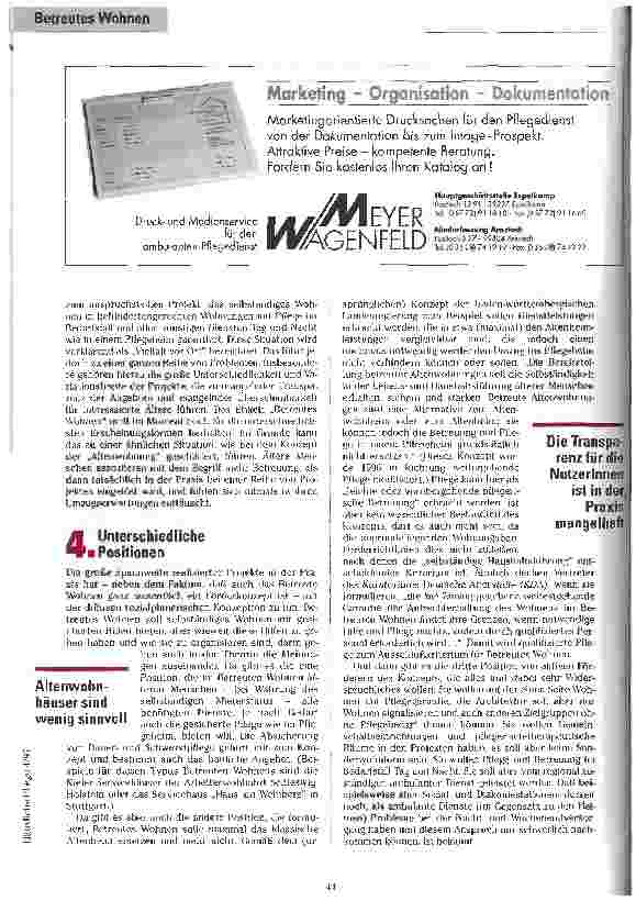 Vorschauseite 3: Die Richtung:Servicehaus Betreutes Wohnen: Entwicklungen, Bewertung und Perspektiven