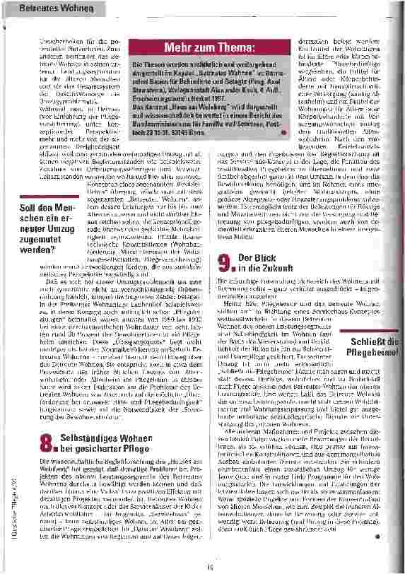 Vorschauseite 5: Die Richtung:Servicehaus Betreutes Wohnen: Entwicklungen, Bewertung und Perspektiven